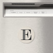 Aimant Lettre Damas E - Noir (In Situ (Lave-vaisselle))