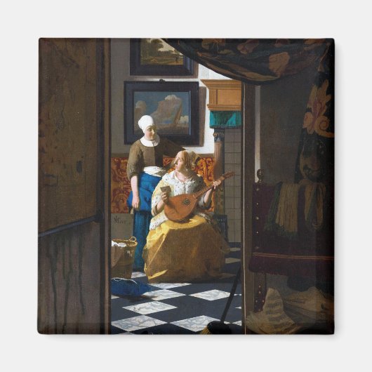 Aimant Lettre d'amour, Johannes Vermeer (Devant)