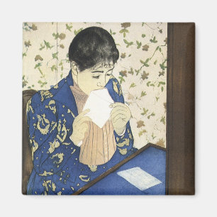 Aimant Lettre de Mary Cassatt, Impressionnisme Vintage