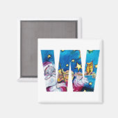 AIMANT LETTRE DE NOËL / MONOGRAMME PÈRE NOËL INSPIRÉ (Recto/Verso)