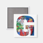 AIMANT LETTRE DE NOËL / PÈRE NOËL AVEC ARBRE DE NOËL (Recto/Verso)