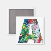 AIMANT LETTRE DE NOËL / PÈRE NOËL AVEC ARBRE DE NOËL (Recto/Verso)