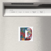 AIMANT LETTRE DE NOËL / PÈRE NOËL AVEC MONOGRAMME DE VIOL (In Situ (Lave-vaisselle))