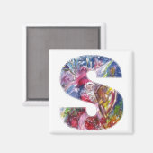 AIMANT LETTRE DE NOËL / PÈRE NOËL JOUER AU HARP (Recto/Verso)