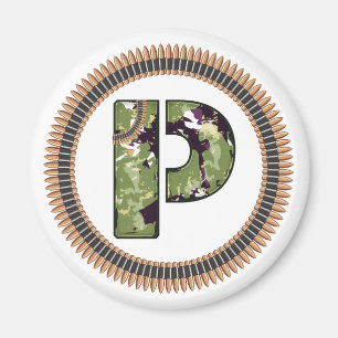 Aimant Lettre De Style Militaire P