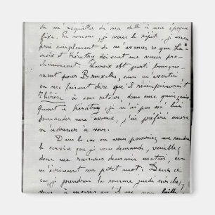 Aimant Lettre de Zola à Edouard Manet 1868