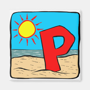 Aimant LETTRE D'IDÉES DE Mariage DE PLAGE P