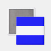 Aimant LETTRE DU Drapeau Nautique J (Juliett) (Recto/Verso)