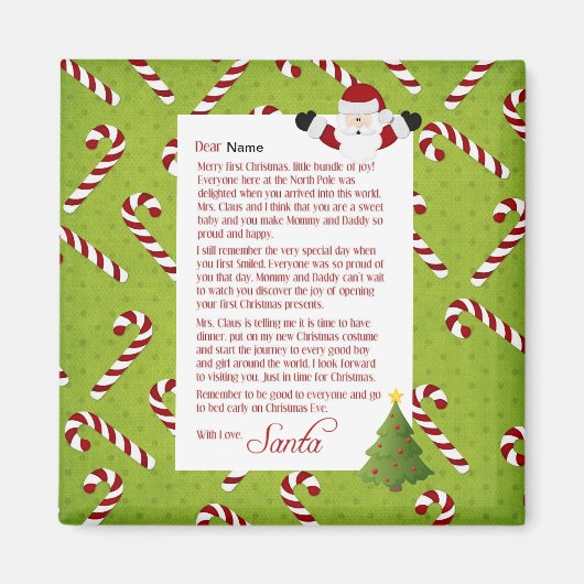 Aimant Lettre du Père Noël (Devant)