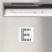Aimant LETTRE E CODE BARRE Premier Motif de code barre in (In Situ (Lave-vaisselle))