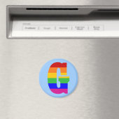 Aimant Lettre G arc-en-ciel (In Situ (Lave-vaisselle))