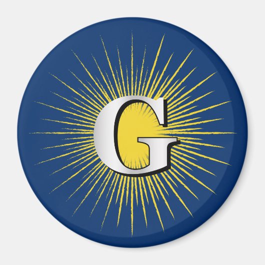 Aimant Lettre G - symbole maçonnique (Devant)