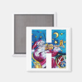 AIMANT LETTRE H DE NOËL / MONOGRAM PÈRE NOËL INSPIRÉ (Recto/Verso)