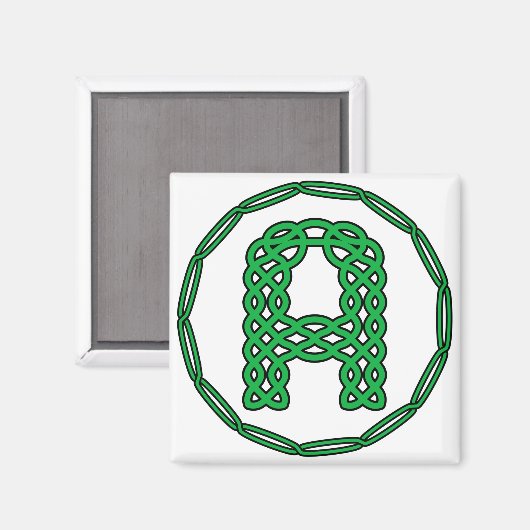 Aimant Lettre Initiale A Monogramme En Style Celtique (Recto/Verso)
