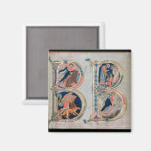 Aimant Lettre initiale 'B' Beatus vir - Béni est (Recto/Verso)