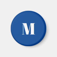 LETTRE INITIALE Bleu Profond Monogramme Moderne De