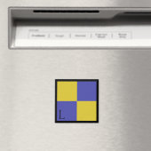 Aimant Lettre L de l'alphabet magnétique du drapeau nauti (In Situ (Lave-vaisselle))