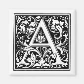 Aimant Lettre monogramme A William Morris Style (Devant)