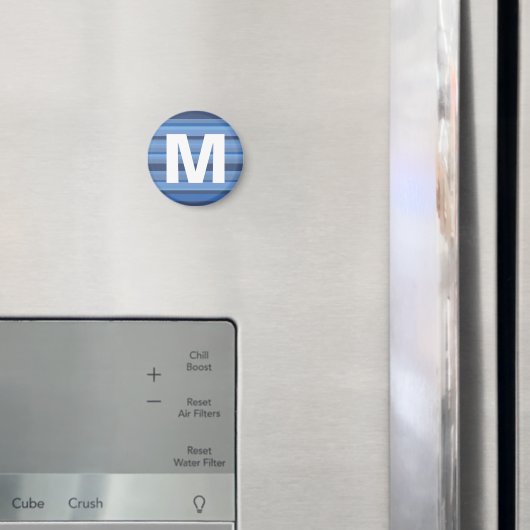 AIMANT LETTRE MONOGRAPHIQUE BLEUVE AMATEUR D'ART POUR ENF (In situ (réfrigérateur))