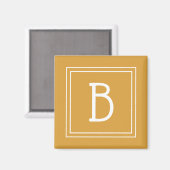 Aimant LETTRE MONOGRAPHIQUE MOYENNE Modèle initial Jaune (Recto/Verso)