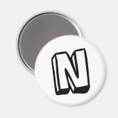 Aimant Lettre N (Recto/Verso)