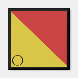 Aimant Lettre nautique O d'alphabet d'aimant de drapeau