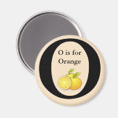 Aimant Lettre O est pour Orange Children's Learning Magne (Recto/Verso)