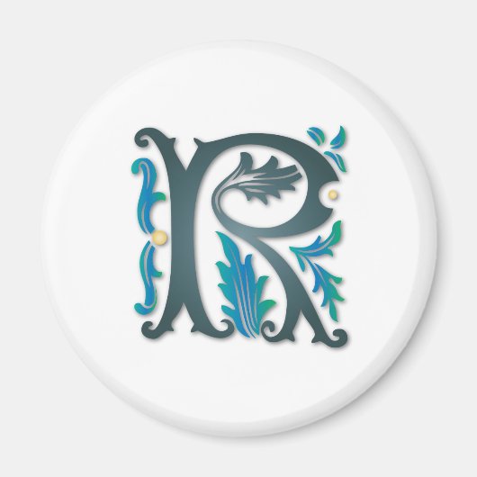 Aimant Lettre R monogramme (Devant)