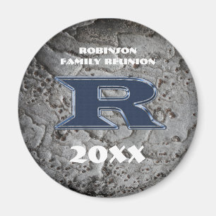 Aimant Lettre Russe de Réunion de famille Keepsaké R Mono