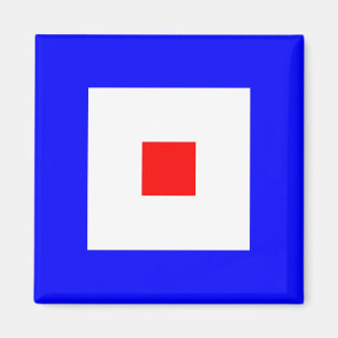 Aimant LETTRE SIGNE D'ALPHABET NAUTIQUE W (Whiskey)