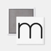 Aimant Lettre titre "m" magnétique (Recto/Verso)