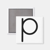 Aimant Lettre titre "p" magnétique (Recto/Verso)