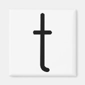 Aimant Lettre titre "t" magnétique (Devant)