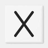 Aimant Lettre titre "x" (Devant)