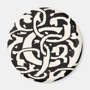 Aimant Lettre vintage de Nouveau d'art du monogramme C