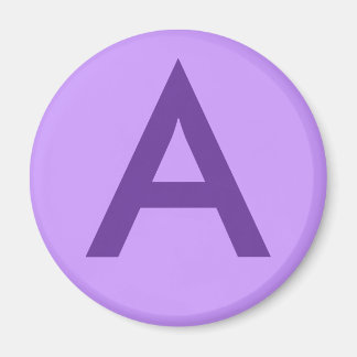 Aimant Lettre violette ou texte sur T-shirts et produits