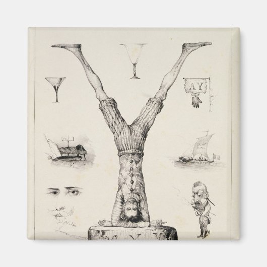 Aimant Lettre Y d'un alphabet (Devant)