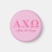 Aimant Lettres Alphi Chi Omega rose (Devant)