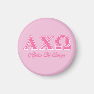 Aimant Lettres Alphi Chi Omega rose
