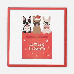 Aimant Lettres au Père Noël Bulldog Français