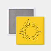 Aimant Lettres et chiffres en code Morse – Graphique jaun (Recto/Verso)