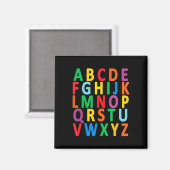 Aimant Lettres majuscules Alphabet Apprendre Abc Garçon F (Recto/Verso)