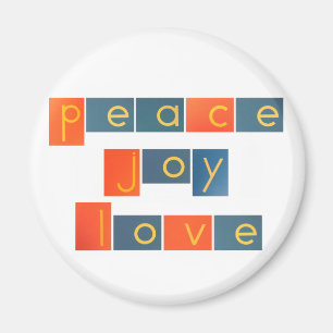 Aimant LETTRES papier journal PEACE JOY LOVE