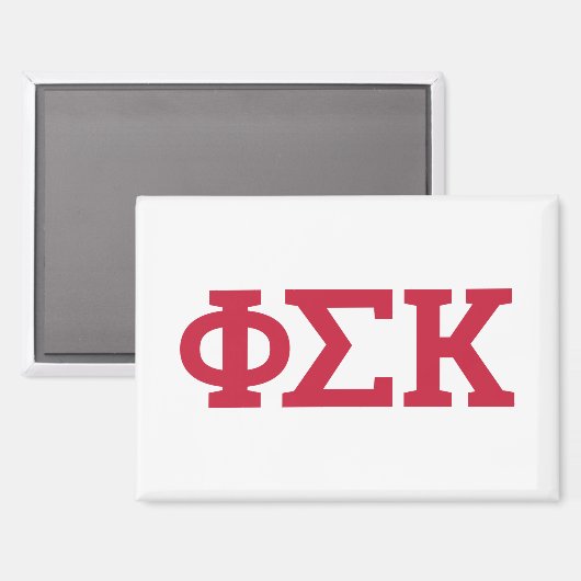 Aimant Lettres Phi Sigma Kappa (Recto/Verso)