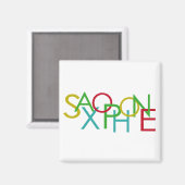 Aimant Lettres SAXOPHONE (Recto/Verso)