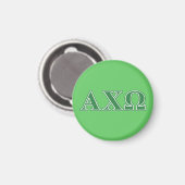 Aimant Lettres vertes d'Alphi Chi Omega (Recto/Verso)