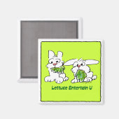 Aimant Lettuce Entertain U Cartoon Rabbits (Recto/Verso)