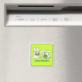 Aimant Lettuce Entertain U Cartoon Rabbits (In Situ (Lave-vaisselle))