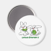 Aimant Lettuce Entertain U Cartoon Rabbits (Recto/Verso)