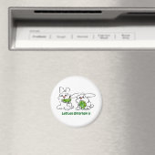 Aimant Lettuce Entertain U Cartoon Rabbits (In Situ (Lave-vaisselle))